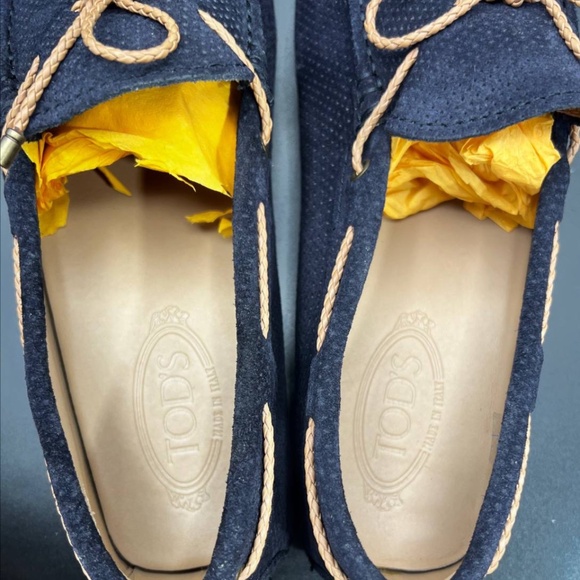 New In Box Tod’s Navy Laccetto Gommini 122 Men Size US 9.5 - Picture 7 of 8
